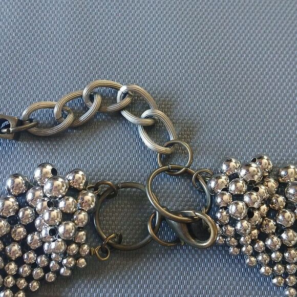 Pam Hiram Anthropologie Faux Pearl Crystal Peter Pan Collar Choker Necklace - Picture 10 of 14